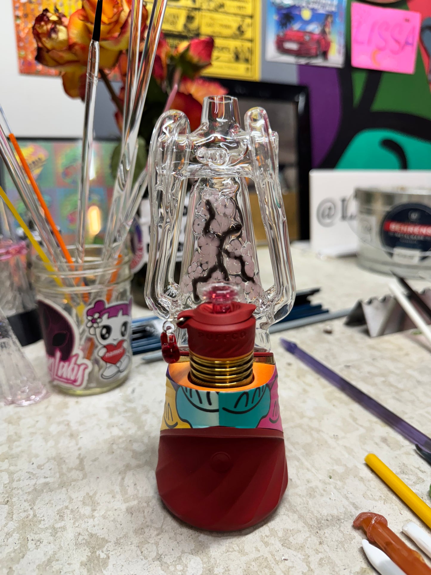 Lissamelts x Ryan Fitt V2 Cherry Blossom Puffco Peak Recycler